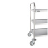 Vogue Stainless Steel 3 Tier Clearing Trolley Medium