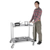 Vogue Stainless Steel 2 Tier Clearing Trolley Large