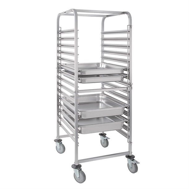 Vogue Gastronorm Racking Trolley 15 Level Vogue Gastronorm Racking Trolley 15 Level