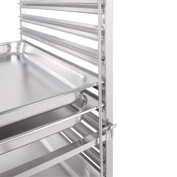 Vogue Gastronorm Racking Trolley 15 Level Vogue Gastronorm Racking Trolley 15 Level