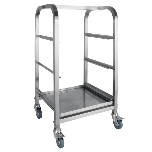 Vogue 3 Tier Glass Racking Trolley for 425mm Baskets Vogue 3 Tier Glass Racking Trolley for 425mm Baskets