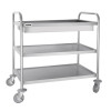 Vogue Stainless Steel 3 Tier Deep Tray Clearing Trolley Vogue Stainless Steel 3 Tier Deep Tray Clearing Trolley