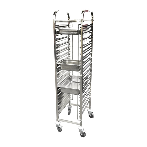 Chef Inox Stainless Steel Gastronorm Trolley - 380x550x1735mm