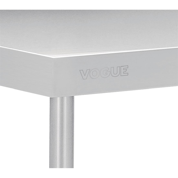 Vogue Premium Stainless Steel Table with Splashback 1200mm