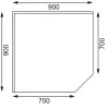 Vogue Stainless Steel Corner Table 700mm