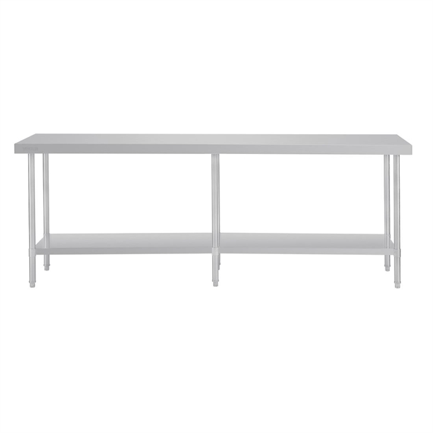 Vogue Premium Stainless Steel Table 2400mm Vogue Premium Stainless Steel Table 2400mm