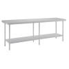 Vogue Premium Stainless Steel Table 2400mm Vogue Premium Stainless Steel Table 2400mm