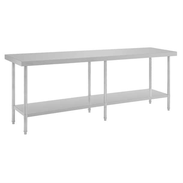 Vogue Premium Stainless Steel Table 2400mm Vogue Premium Stainless Steel Table 2400mm