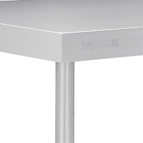 Vogue Premium Stainless Steel Table with Splashback 2400mm Vogue Premium Stainless Steel Table with Splashback 2400mm