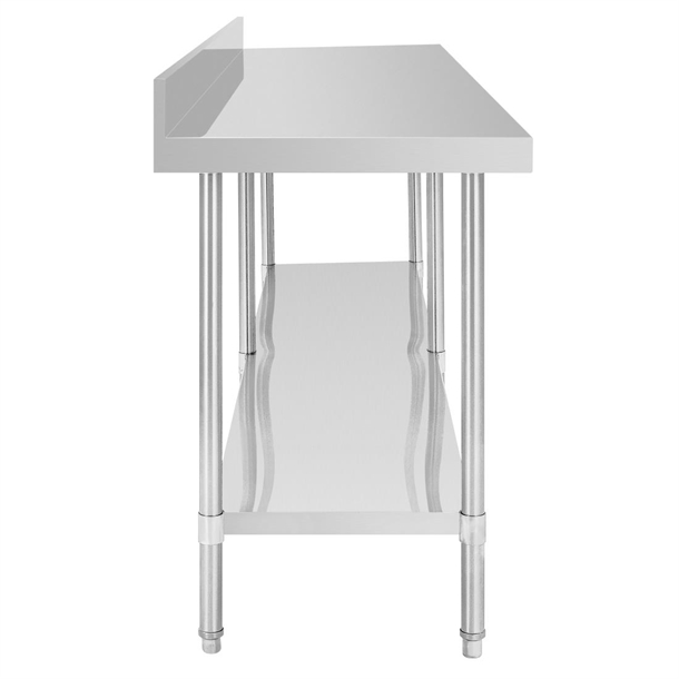 Vogue Premium Stainless Steel Table with Splashback 2400mm Vogue Premium Stainless Steel Table with Splashback 2400mm