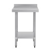 Vogue Stainless Steel Prep Table with Splashback 600mm