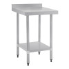 Vogue Stainless Steel Prep Table with Splashback 600mm