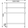Vogue Stainless Steel Prep Station 1200x600mm