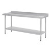 Vogue Stainless Steel Prep Table with Splashback 1800mm