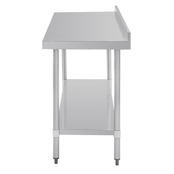 Vogue Stainless Steel Prep Table with Splashback 1800mm