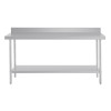 Vogue Premium Stainless Steel Table with Splashback 1500mm