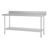 Vogue Premium Stainless Steel Table with Splashback 1500mm