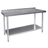 Vogue Stainless Steel Prep Table with Splashback 1800mm