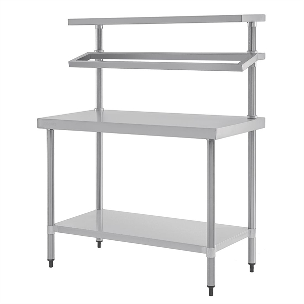 Vogue Stainless Steel Prep Station with Gantry 1200mm Vogue Stainless Steel Prep Station with Gantry 1200mm