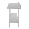 Vogue Premium Stainless Steel Table with Splashback 1500mm