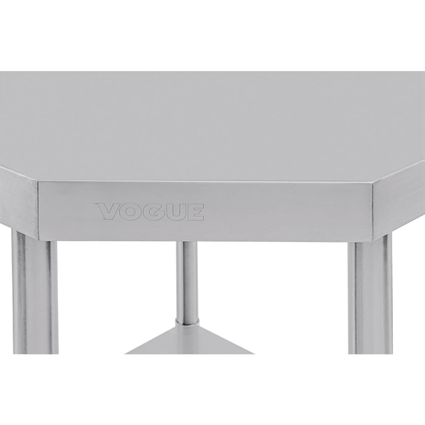 Vogue Stainless Steel Corner Table 600mm Vogue Stainless Steel Corner Table 600mm