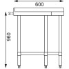 Vogue Stainless Steel Corner Table 600mm Vogue Stainless Steel Corner Table 600mm