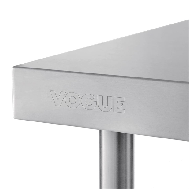 Vogue Stainless Steel Prep Table with Splashback 900mm