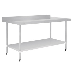 Vogue Stainless Steel Table with Splashback 1800mm