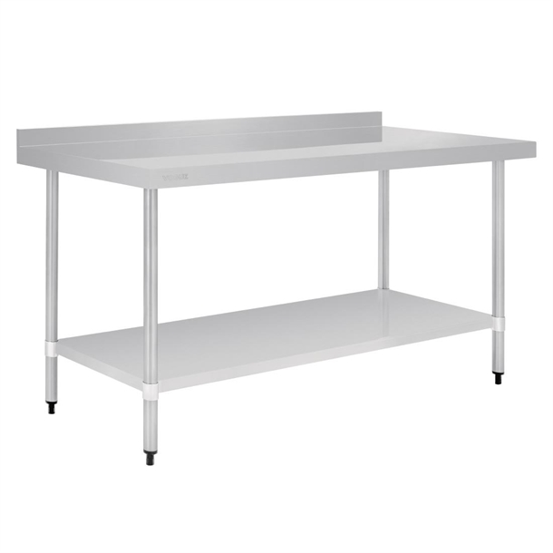 Vogue Stainless Steel Table with Splashback 1800mm