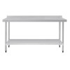 Vogue Stainless Steel Table with Splashback 1800mm