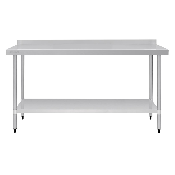 Vogue Stainless Steel Table with Splashback 1800mm