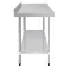 Vogue Stainless Steel Table with Splashback 1800mm