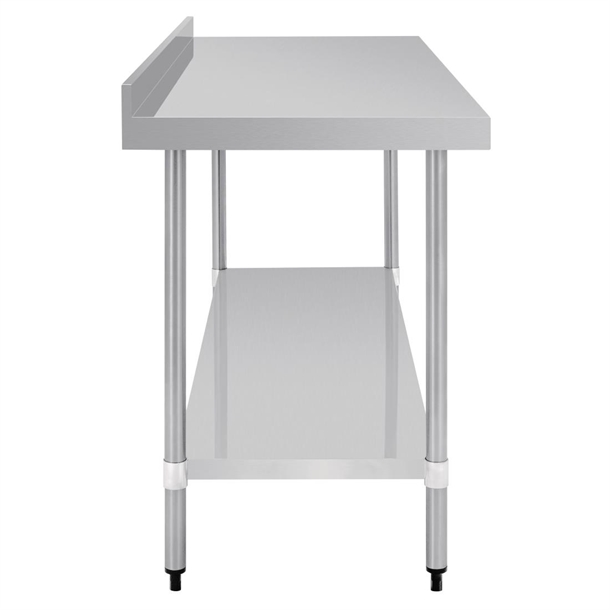 Vogue Stainless Steel Table with Splashback 1800mm
