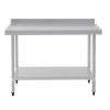 Vogue Stainless Steel Prep Table with Splashback 1200mm