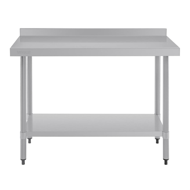 Vogue Stainless Steel Prep Table with Splashback 1200mm