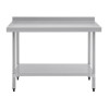 Vogue Stainless Steel Prep Table with Splashback 1200mm