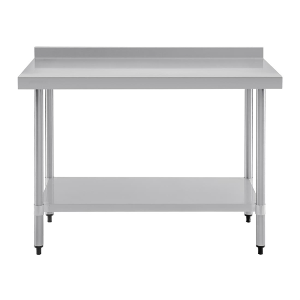 Vogue Stainless Steel Prep Table with Splashback 1200mm