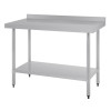Vogue Stainless Steel Prep Table with Splashback 1200mm