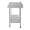 Vogue Stainless Steel Prep Table with Splashback 1200mm