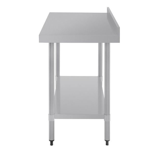 Vogue Stainless Steel Prep Table with Splashback 1200mm