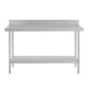 Vogue Premium Stainless Steel Table with Splashback 1800mm