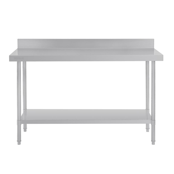 Vogue Premium Stainless Steel Table with Splashback 1800mm