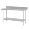 Vogue Premium Stainless Steel Table with Splashback 1800mm