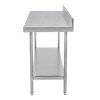 Vogue Premium Stainless Steel Table with Splashback 1800mm