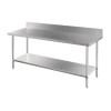 Vogue Premium Stainless Steel Table with Splashback 1800mm