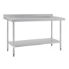 Vogue Stainless Steel Table with Splashback 1500mm