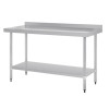 Vogue Stainless Steel Table with Splashback 1500mm