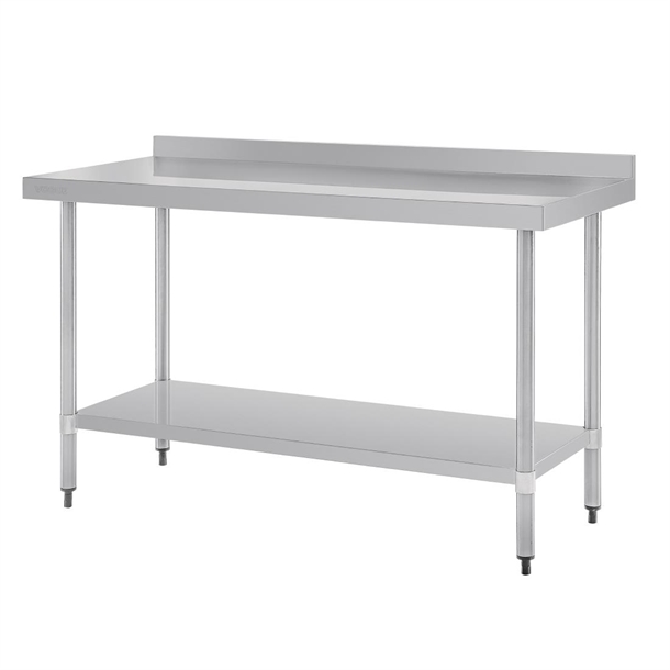 Vogue Stainless Steel Table with Splashback 1500mm