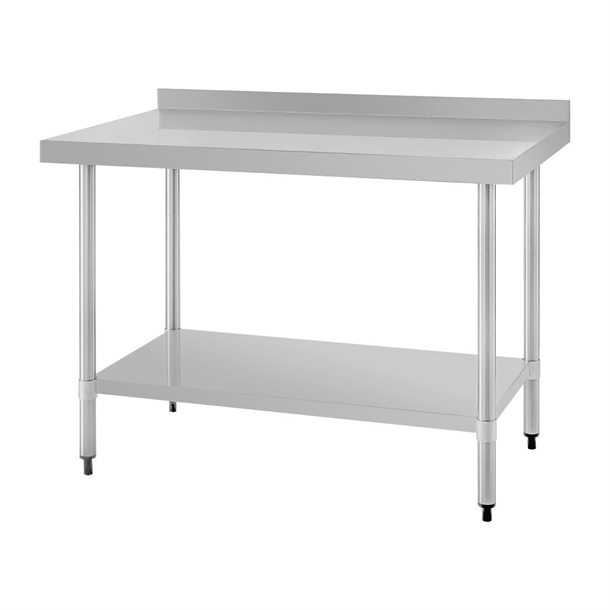 Vogue Stainless Steel Table with Splashback 1200mm