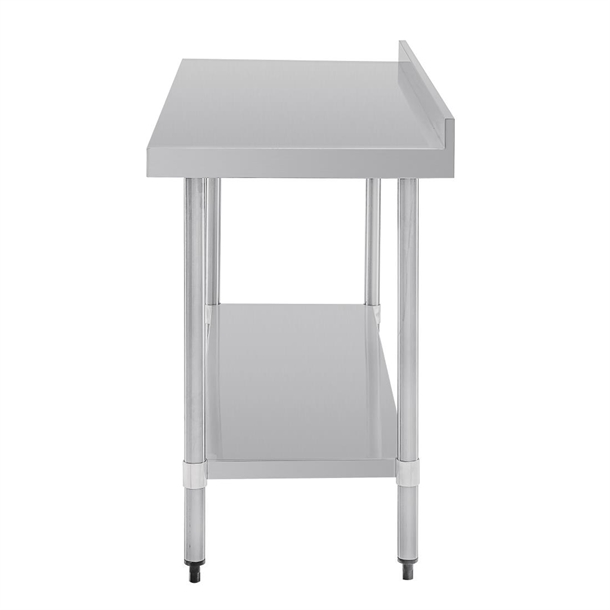 Vogue Stainless Steel Table with Splashback 1500mm